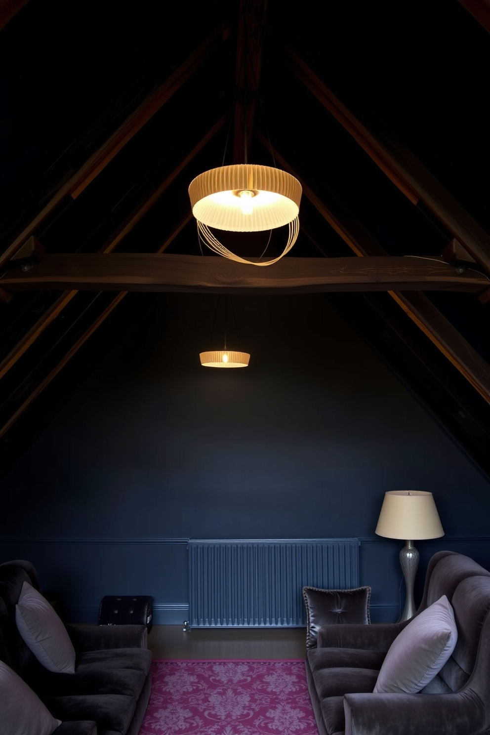 Dark Attic Room Design Ideas 16