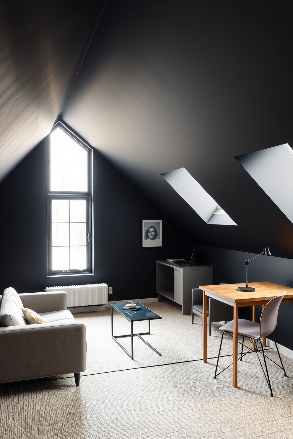 Dark Attic Room Design Ideas 8