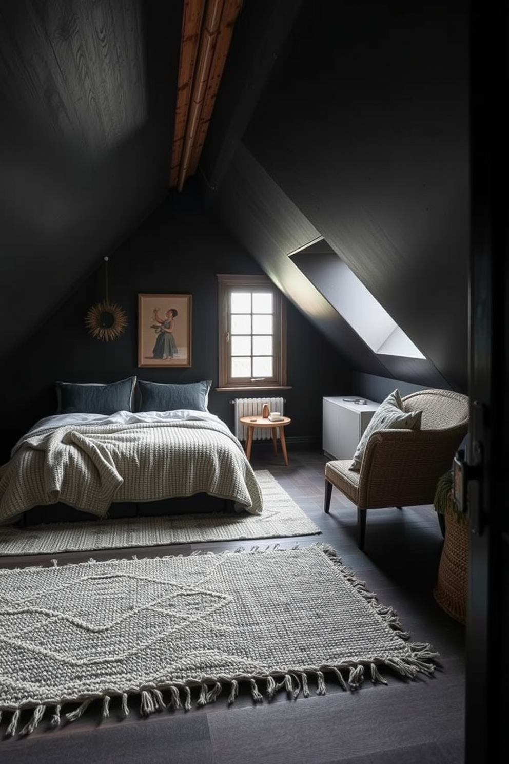 Dark Attic Room Design Ideas 9