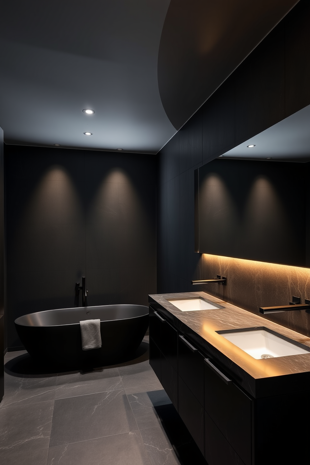 Dark Bathroom Design Ideas 14