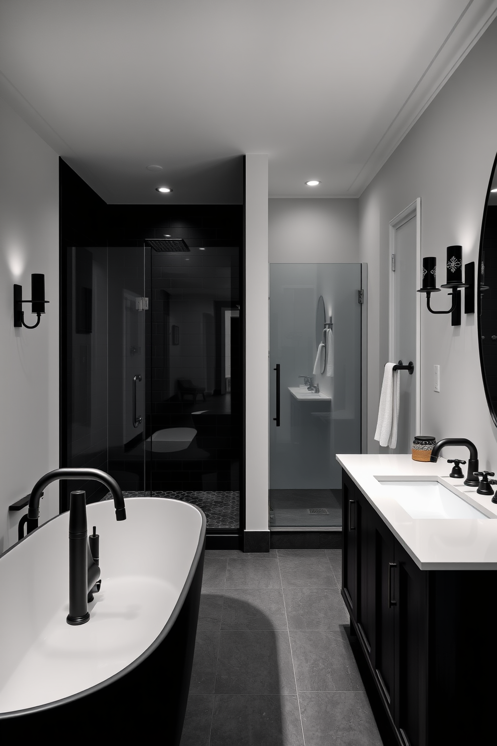 Dark Bathroom Design Ideas 17