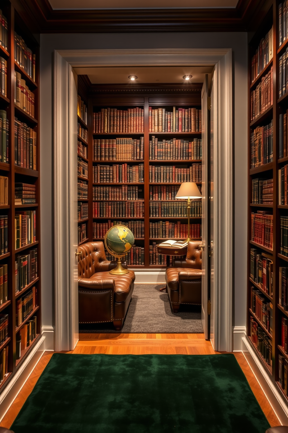 Dark Home Library Design Ideas 30