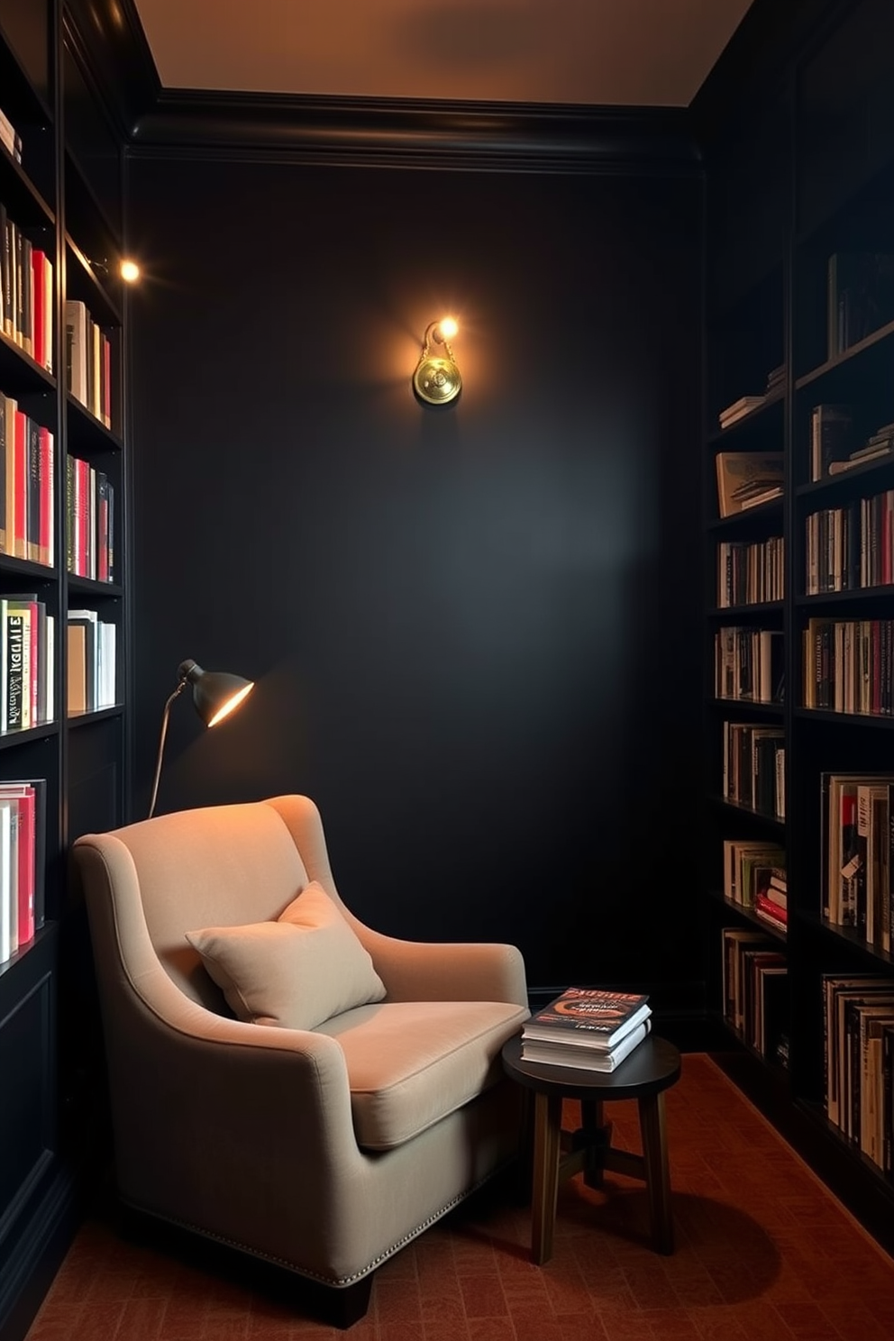 Dark Study Room Design Ideas 1