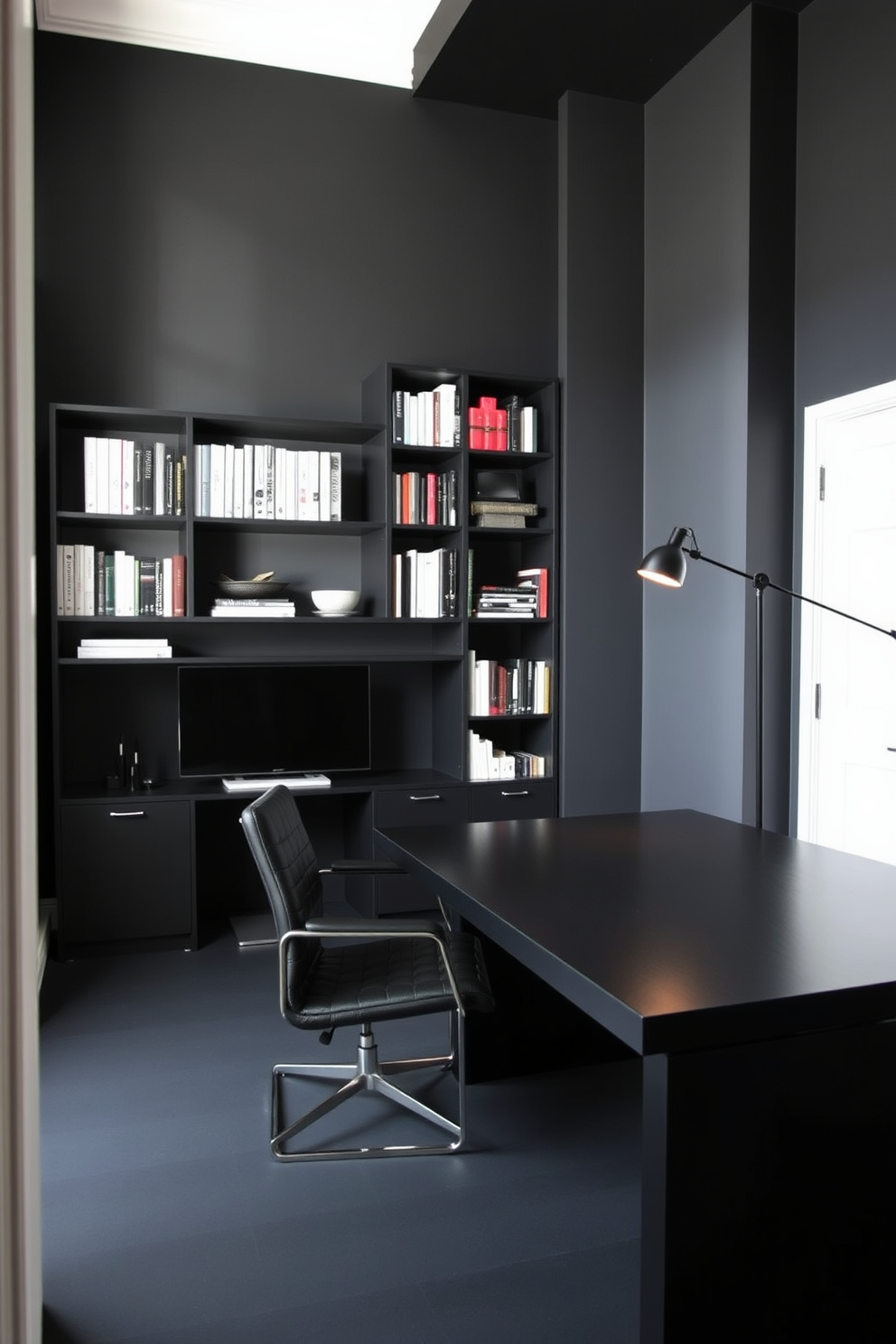 Dark Study Room Design Ideas 12