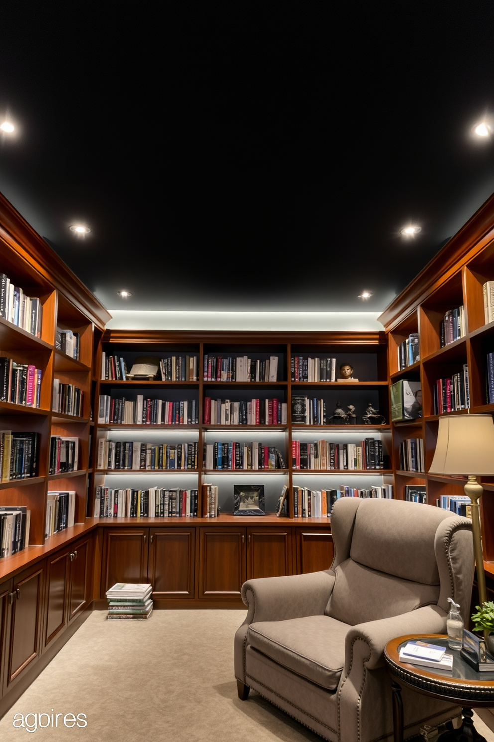 Dark Study Room Design Ideas 16