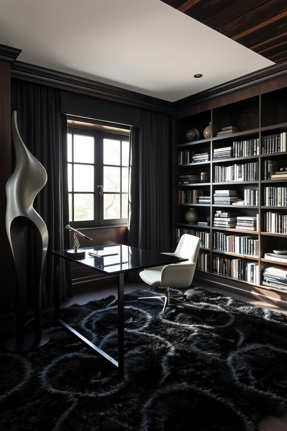 Dark Study Room Design Ideas 26