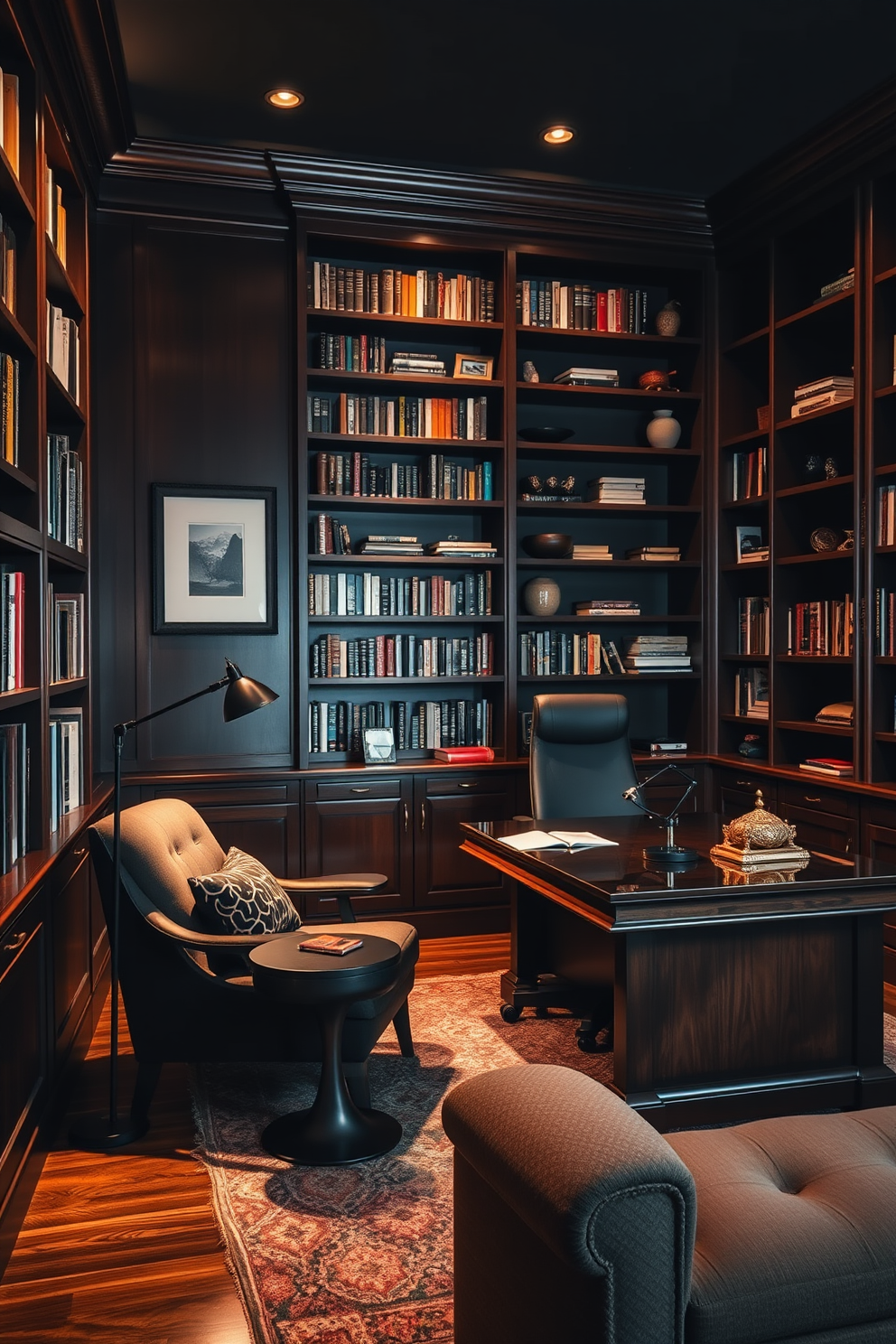 Dark Study Room Design Ideas 27