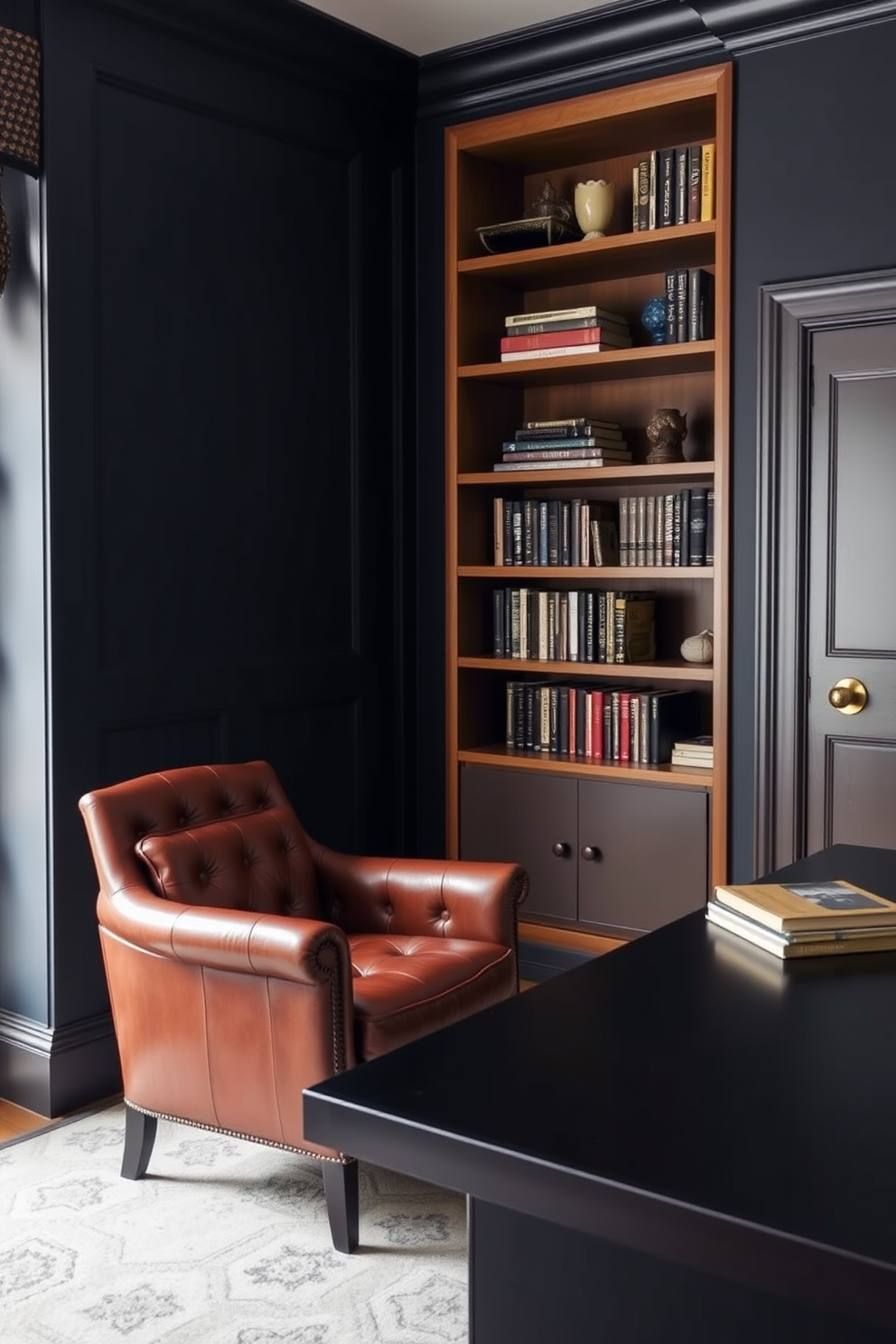 Dark Study Room Design Ideas 5