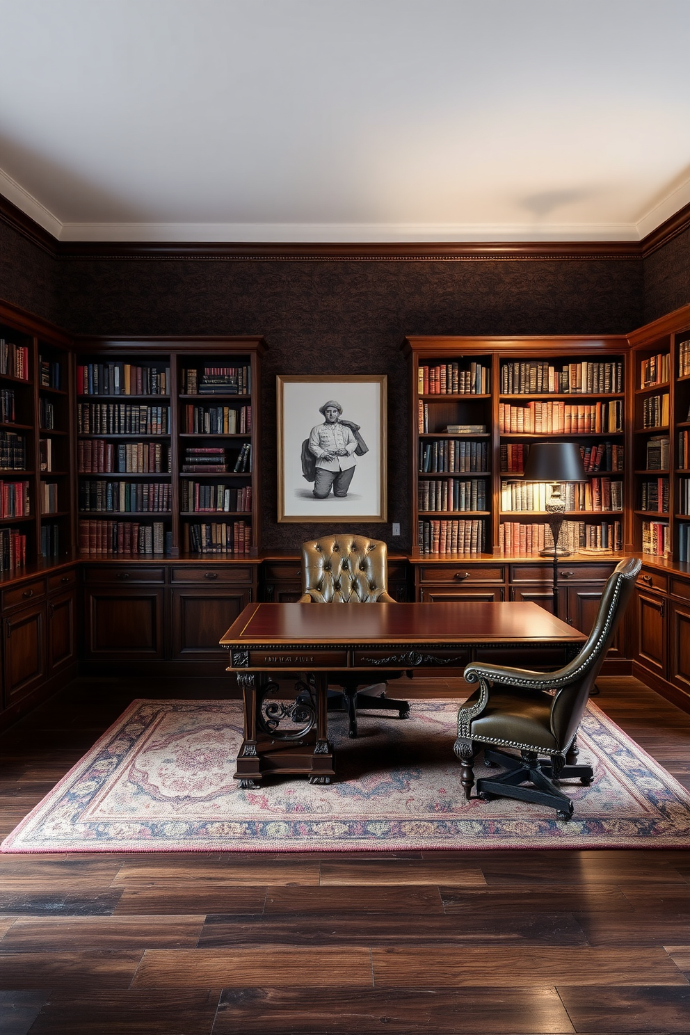 Dark Study Room Design Ideas 6