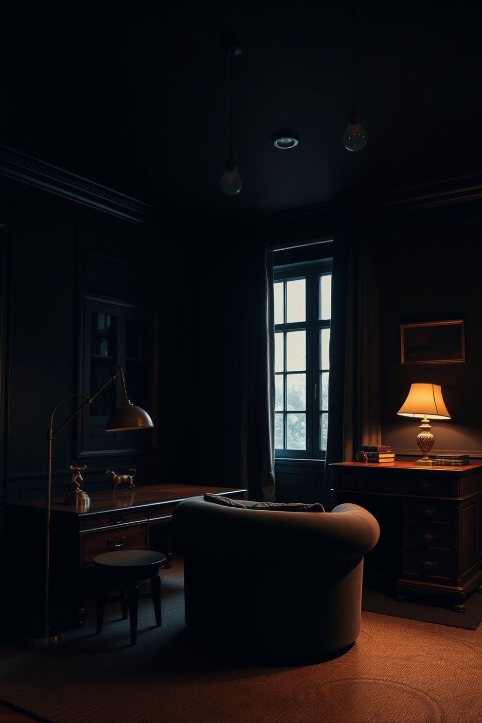 Dark Study Room Design Ideas 9