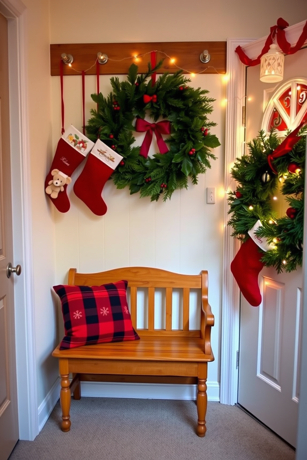 Entryway Christmas Decorating Ideas 11