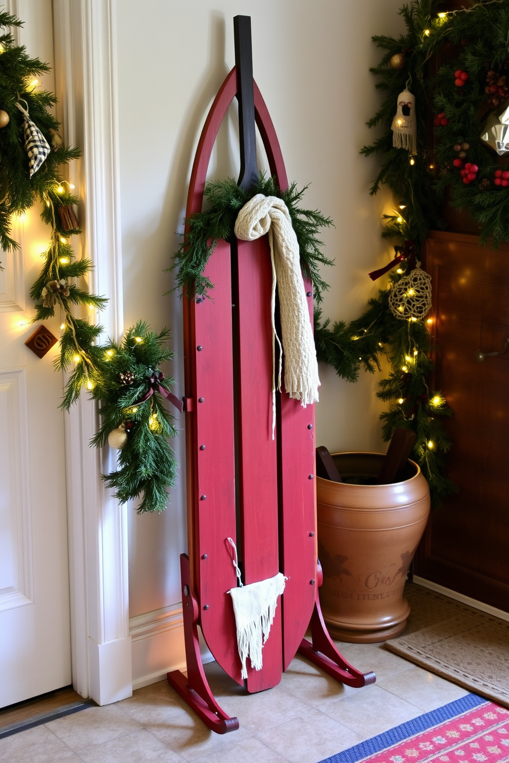 Entryway Christmas Decorating Ideas 14