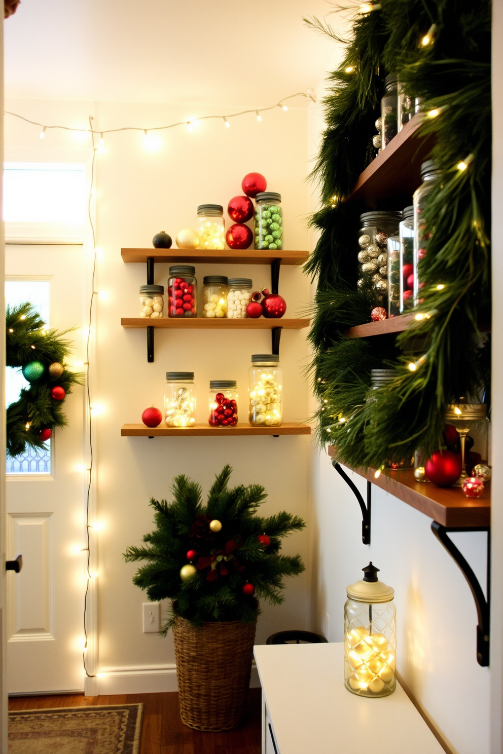 Entryway Christmas Decorating Ideas 15