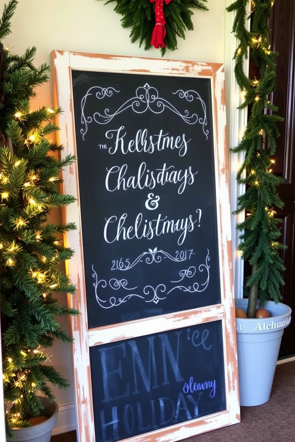 Entryway Christmas Decorating Ideas 17