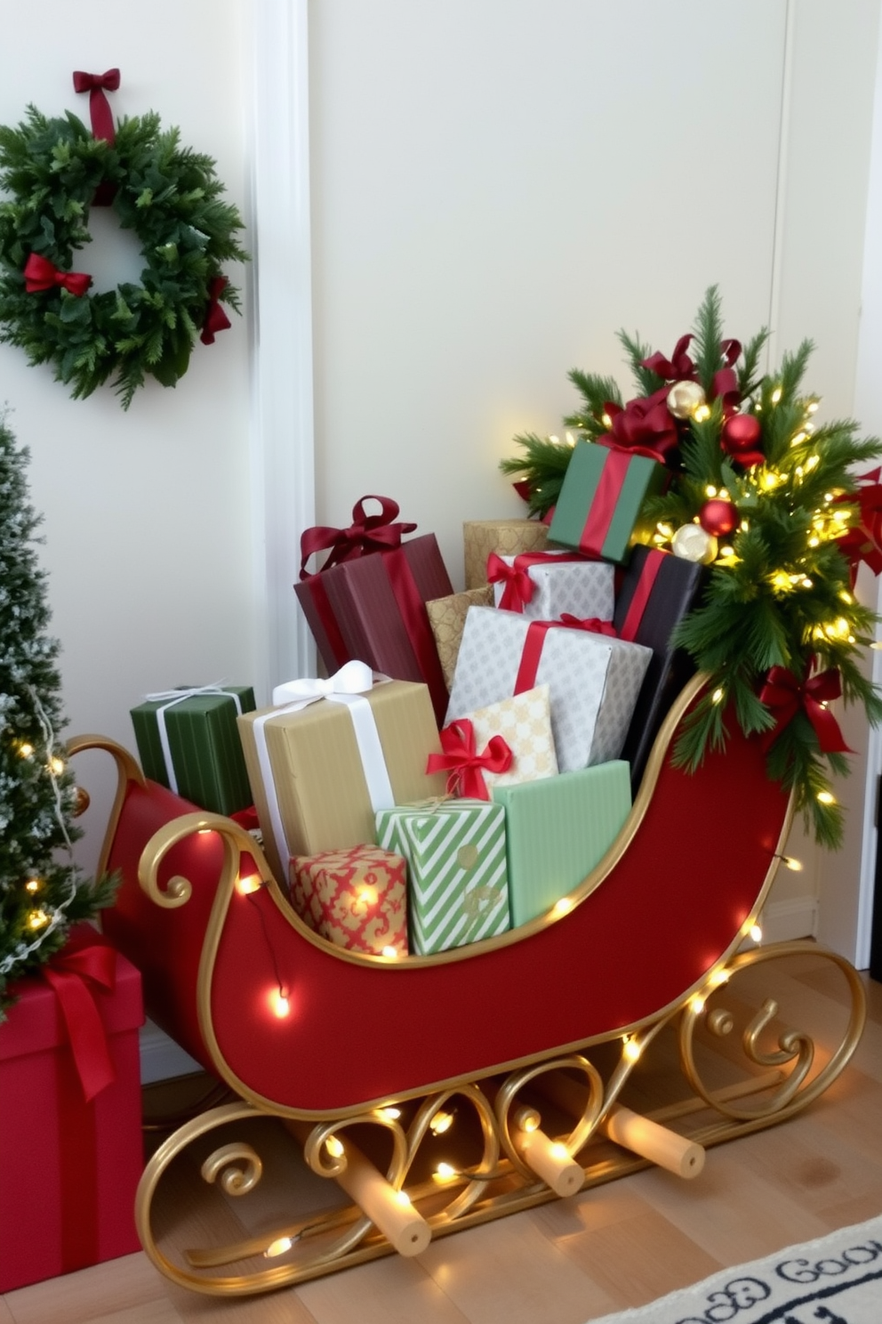 Entryway Christmas Decorating Ideas 23