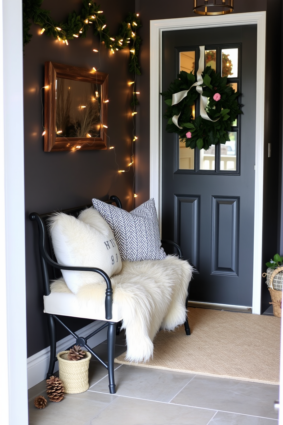 Entryway Christmas Decorating Ideas 27