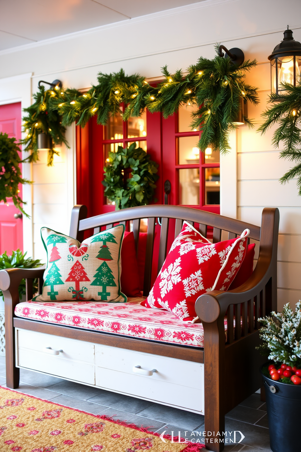 Entryway Christmas Decorating Ideas 3