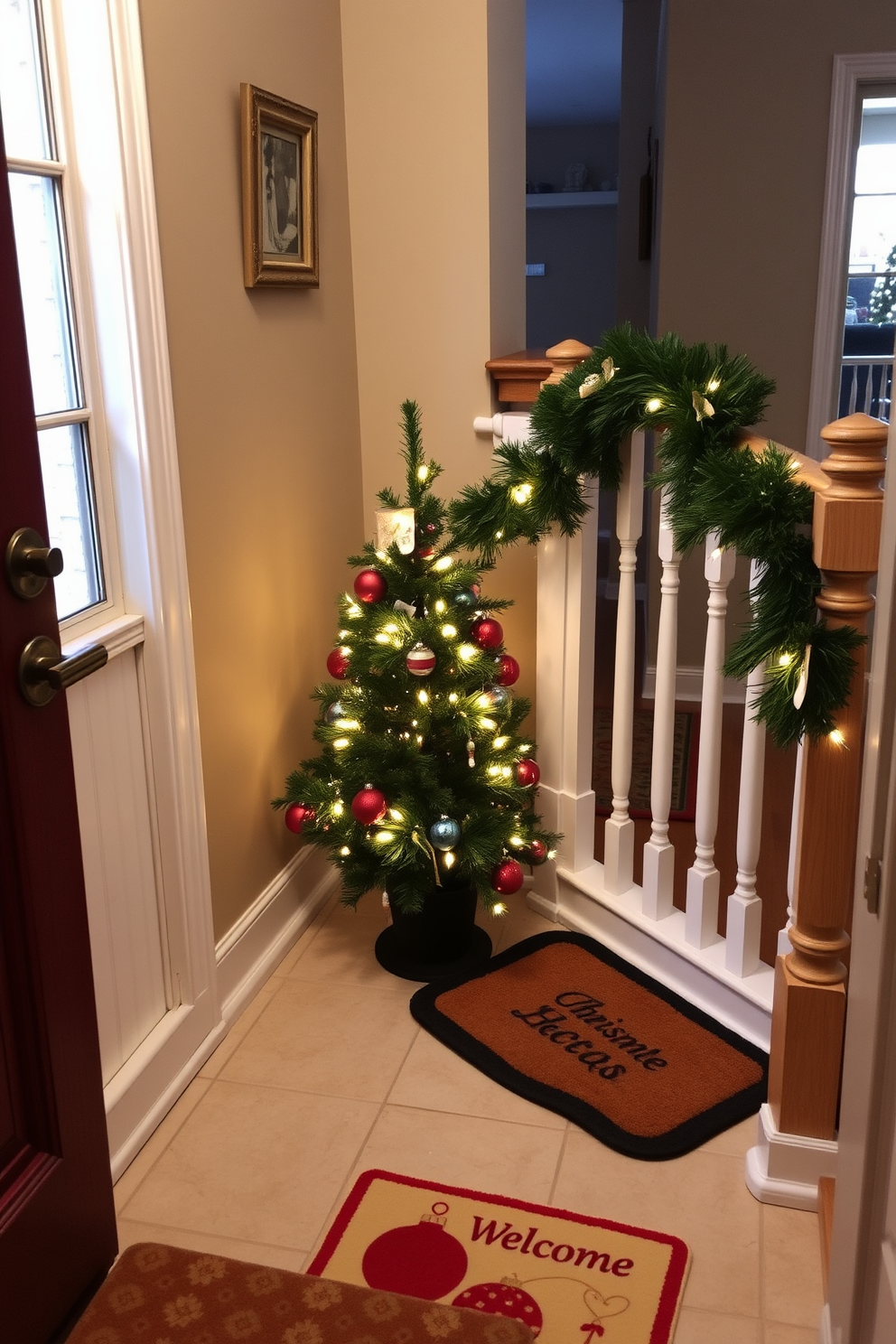 Entryway Christmas Decorating Ideas 7