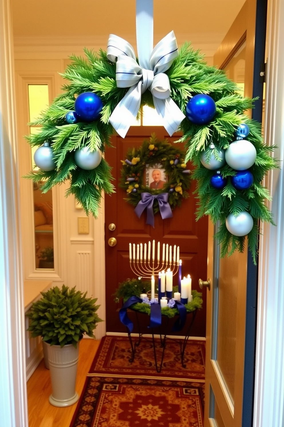 Entryway Hanukkah Decorating Ideas 1