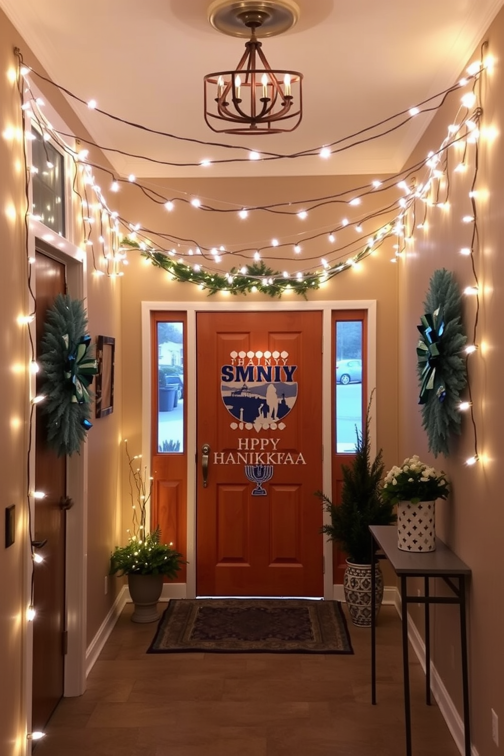 Entryway Hanukkah Decorating Ideas 11