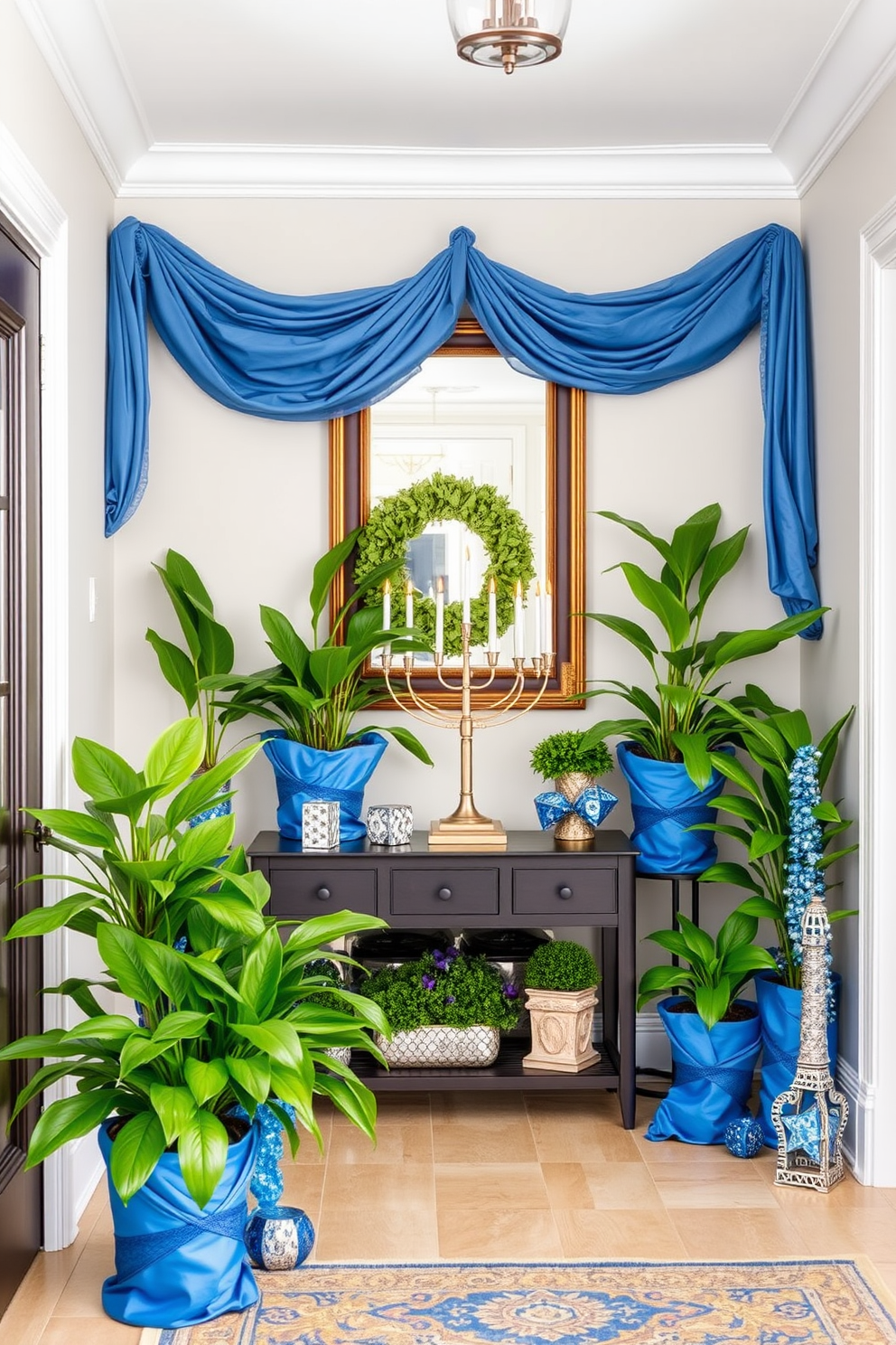 Entryway Hanukkah Decorating Ideas 20