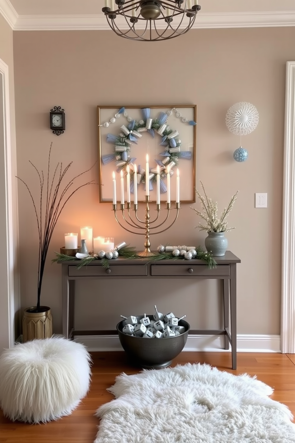 Entryway Hanukkah Decorating Ideas 21