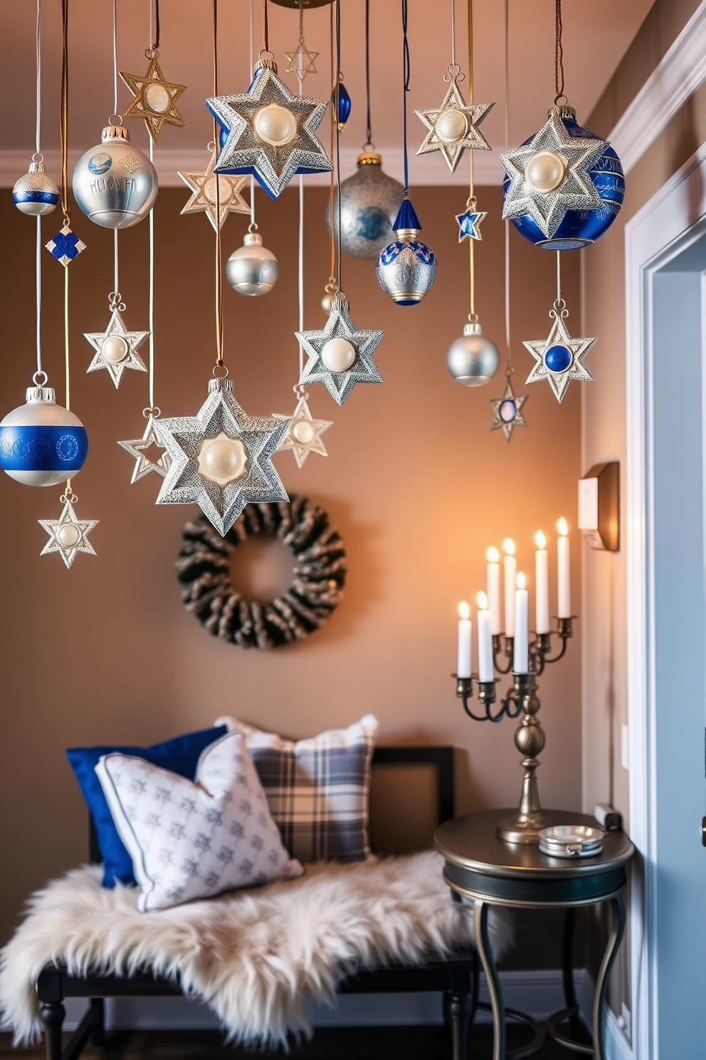 Entryway Hanukkah Decorating Ideas 23