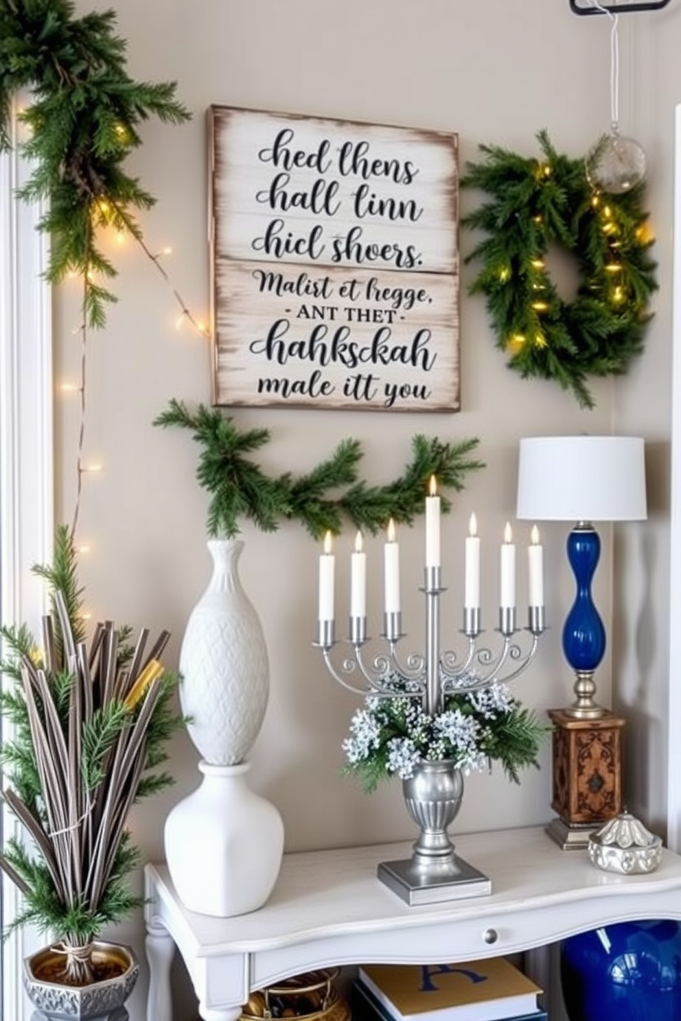 Entryway Hanukkah Decorating Ideas 29