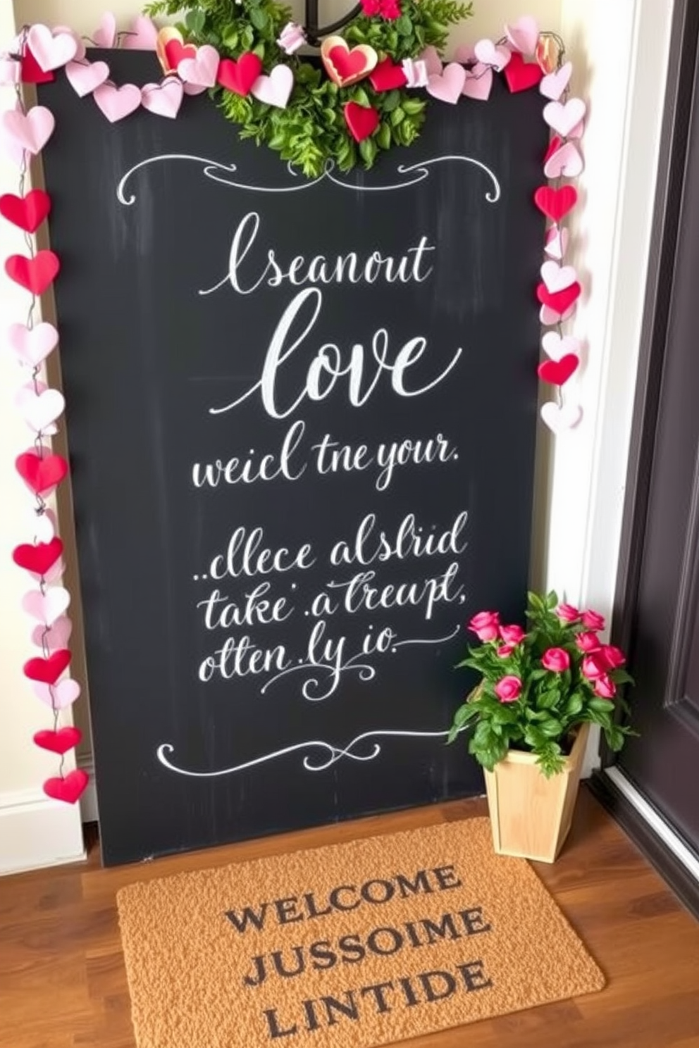 Entryway Valentines Day Decorating Ideas 21