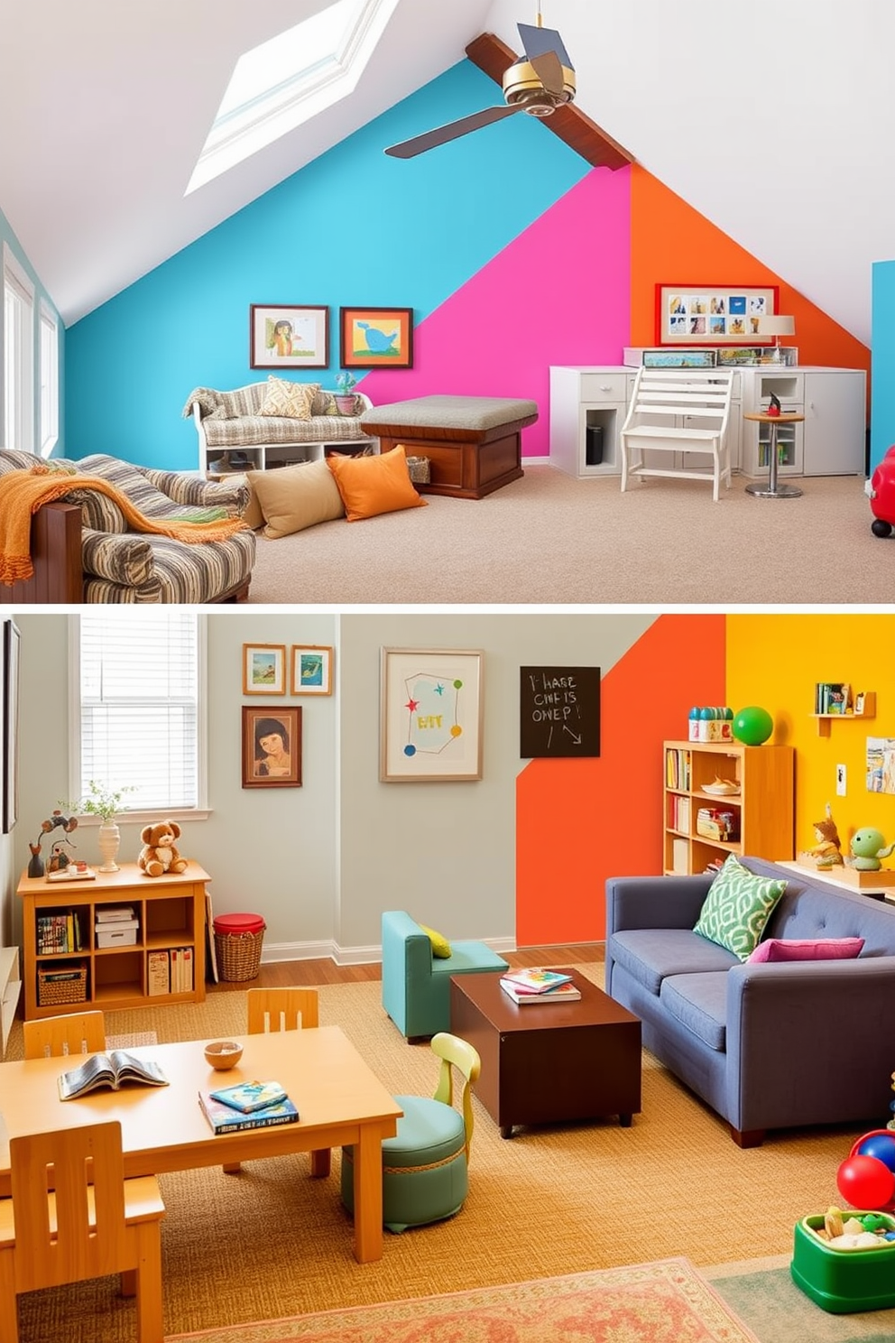 Family Room Playroom Design Ideas 17