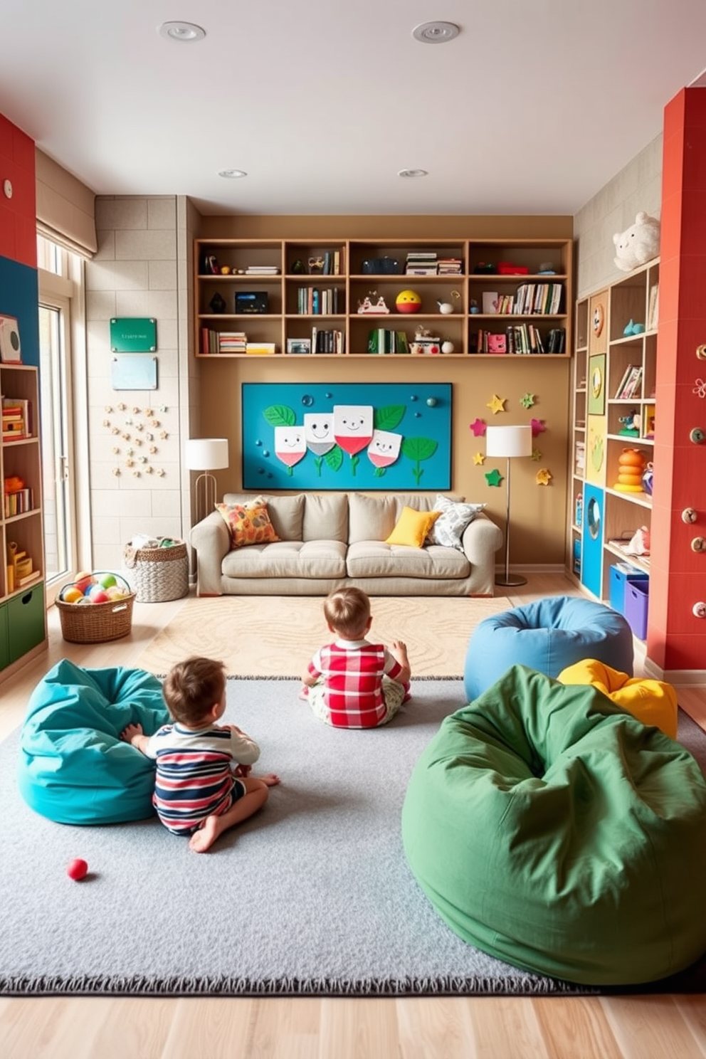 Family Room Playroom Design Ideas 19