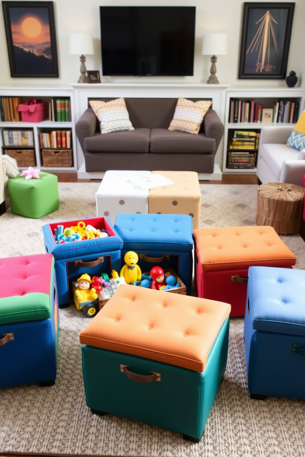 Family Room Playroom Design Ideas 25