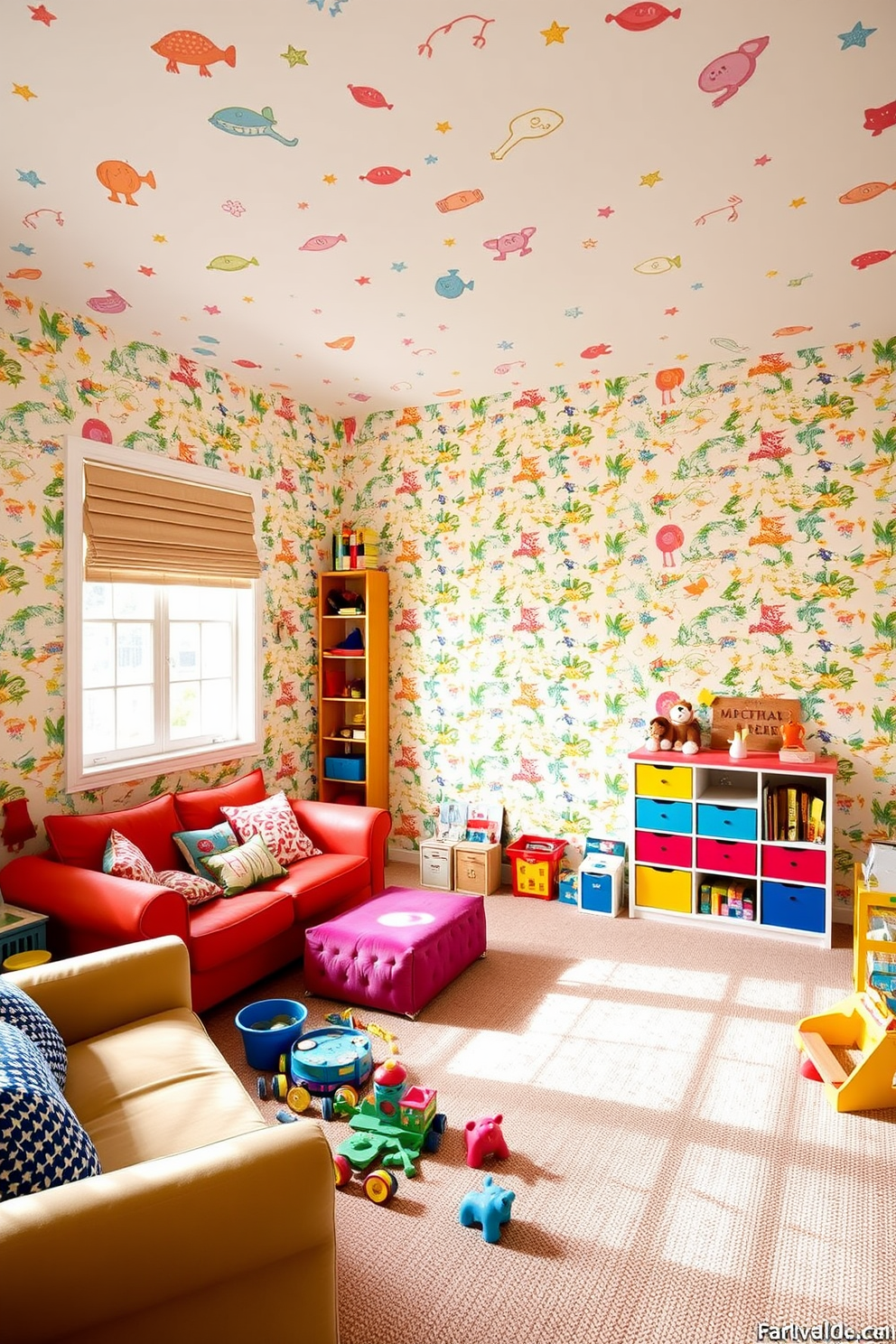 Family Room Playroom Design Ideas 30