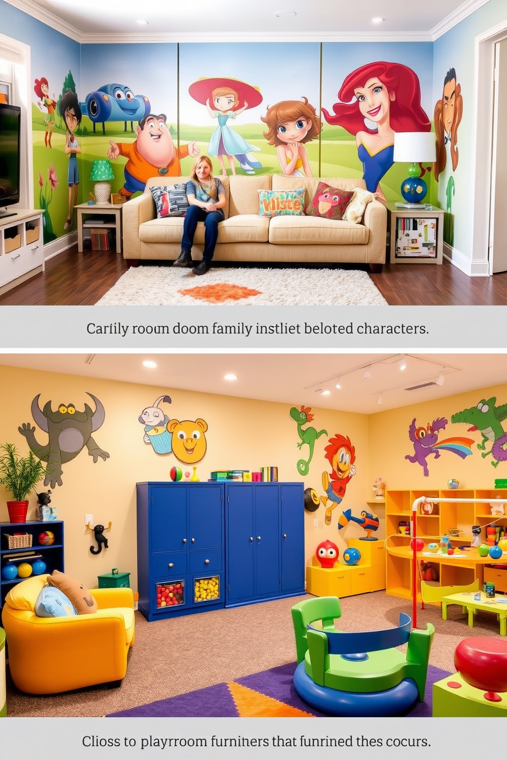 Family Room Playroom Design Ideas 7