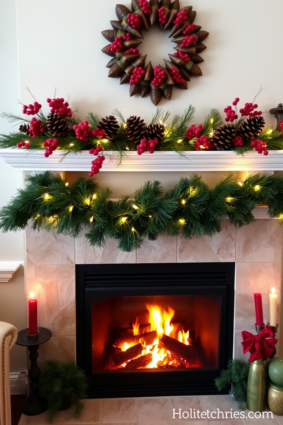 Fireplace Christmas Decorating Ideas 12