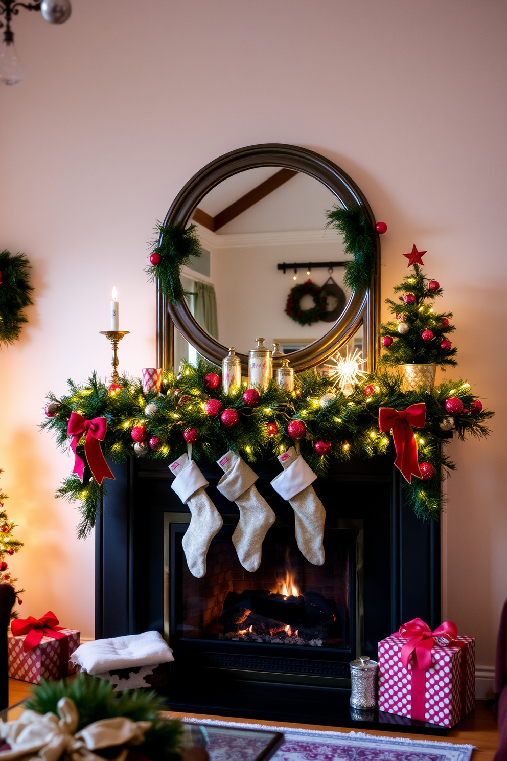 Fireplace Christmas Decorating Ideas 15