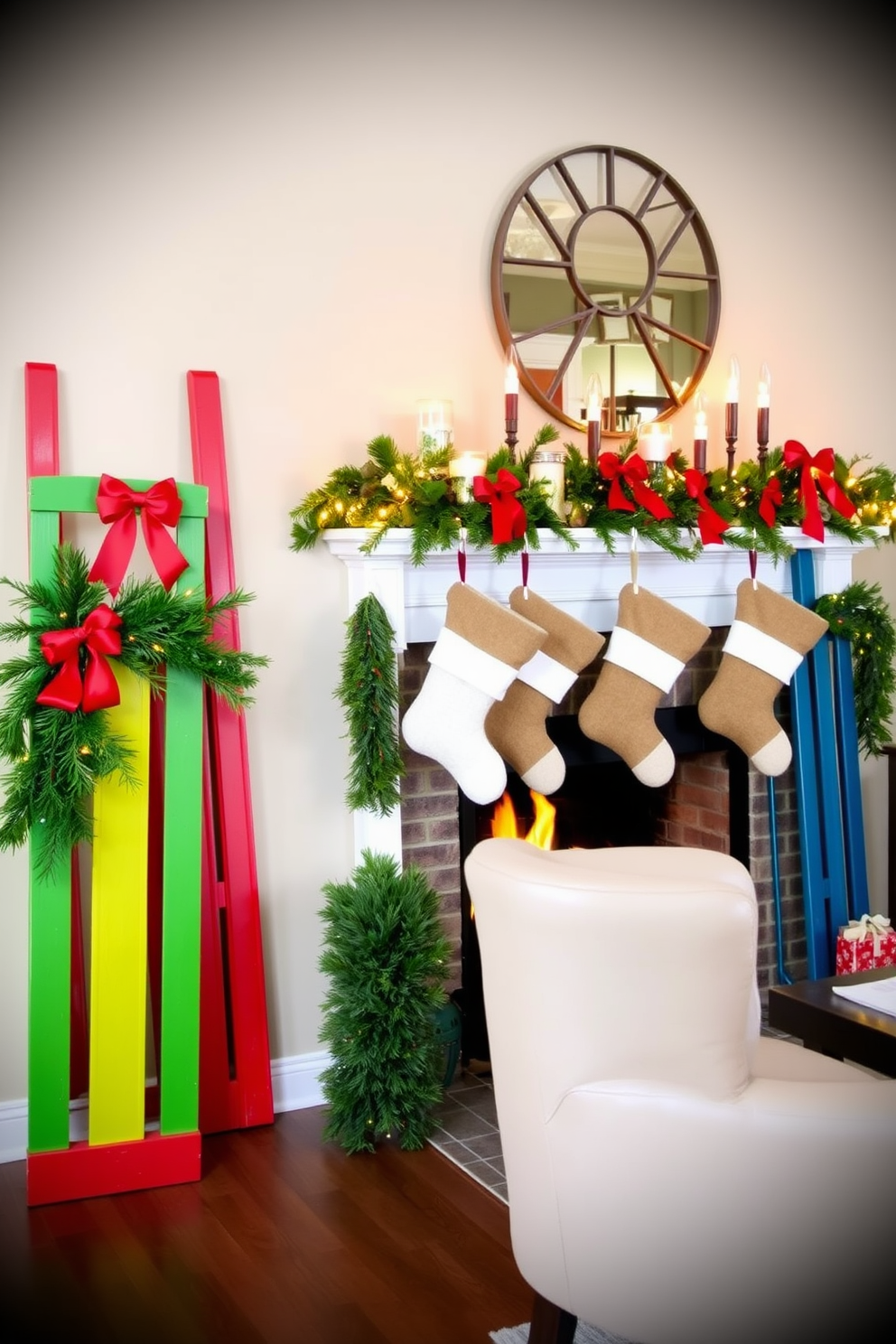 Fireplace Christmas Decorating Ideas 21