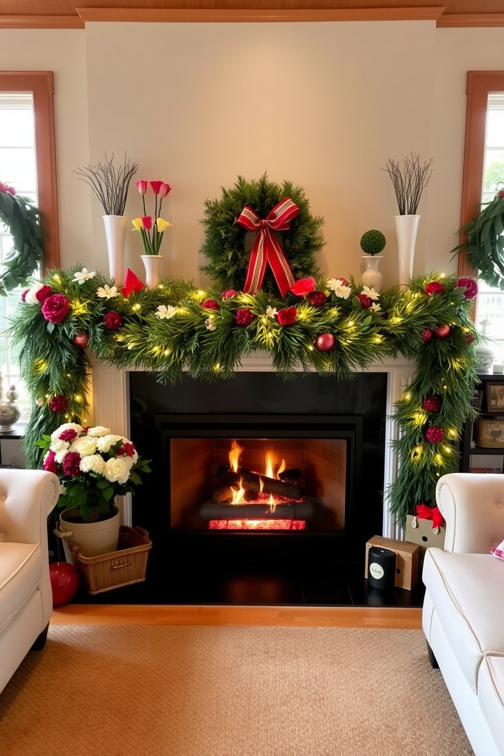 Fireplace Christmas Decorating Ideas 22