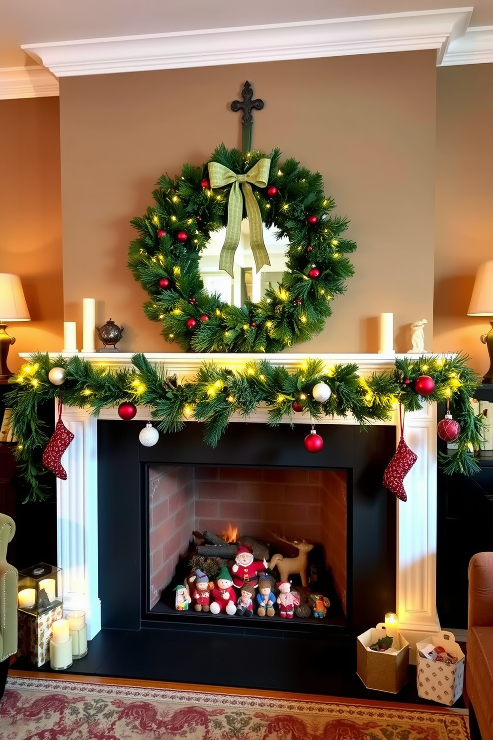 Fireplace Christmas Decorating Ideas 25