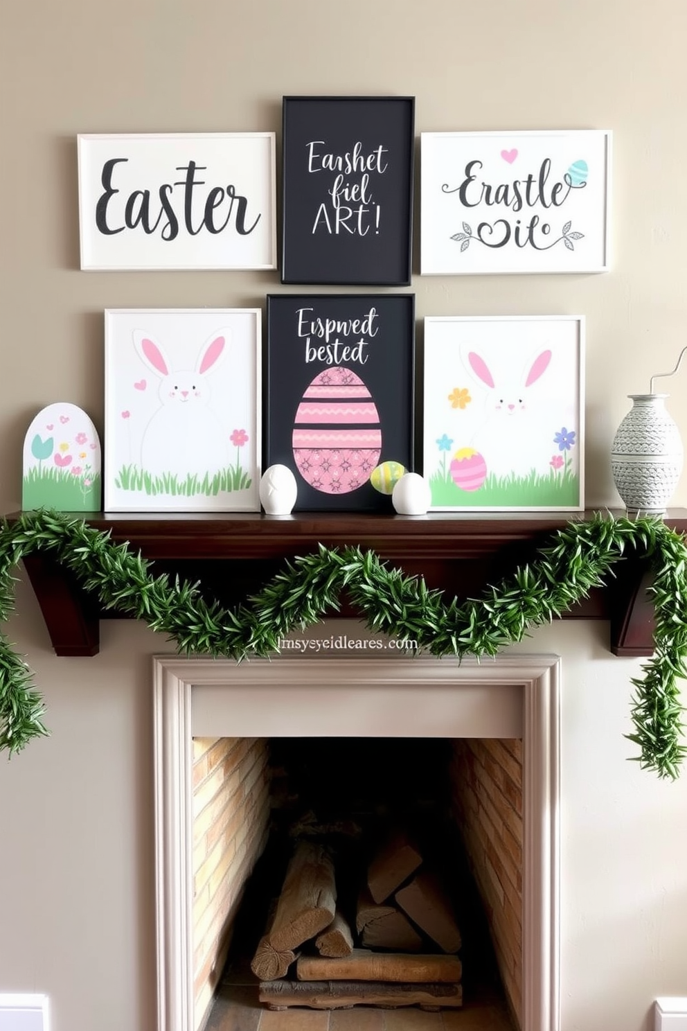 Fireplace Easter Decorating Ideas 12