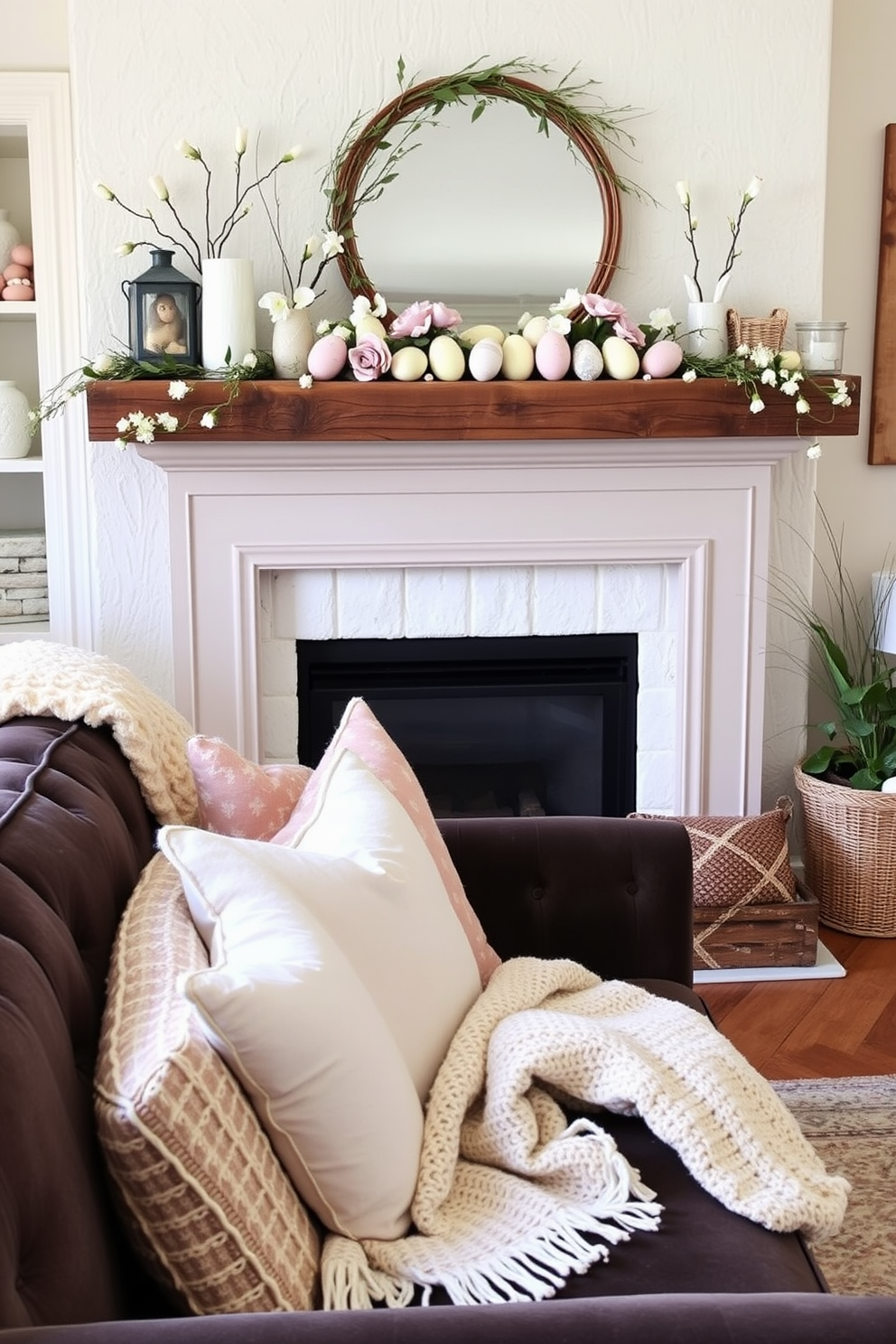 Fireplace Easter Decorating Ideas 17