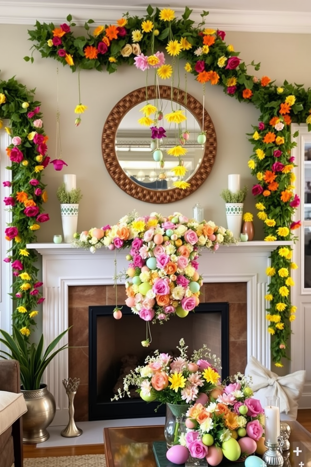 Fireplace Easter Decorating Ideas 18