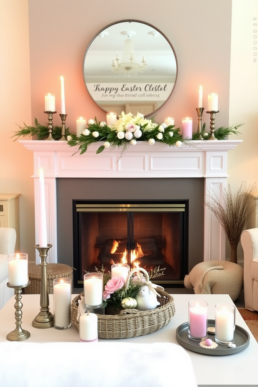 Fireplace Easter Decorating Ideas 2