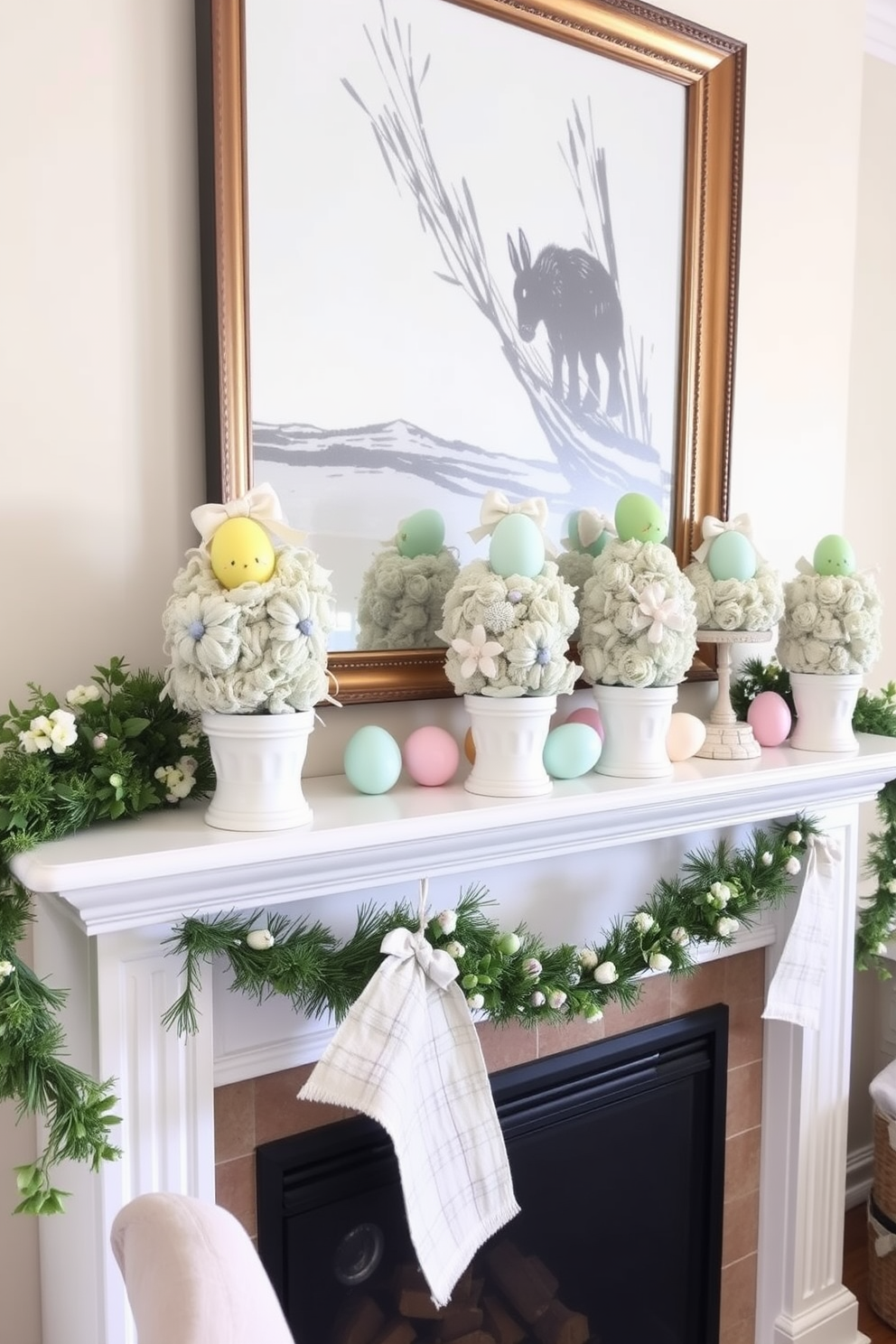 Fireplace Easter Decorating Ideas 22