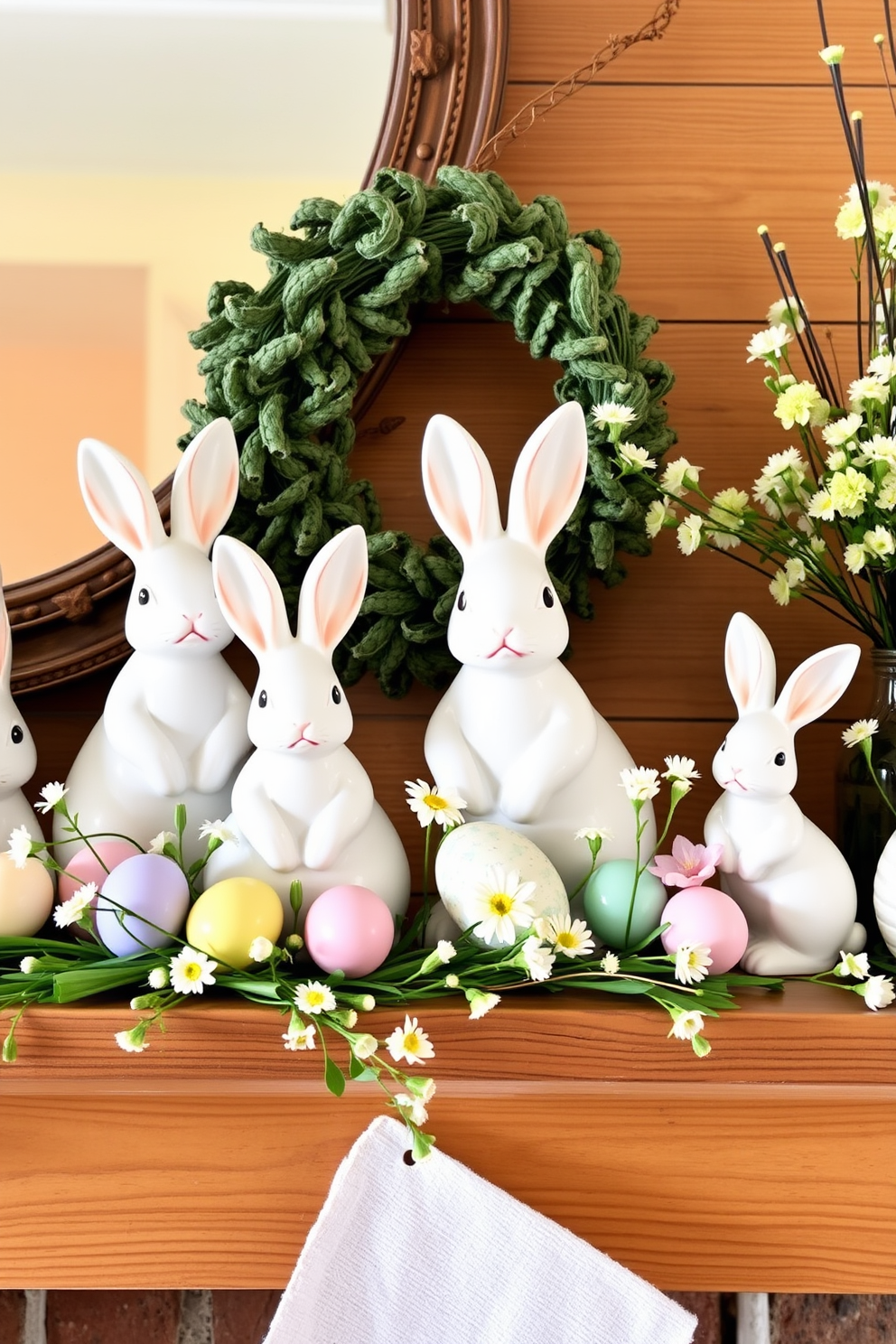 Fireplace Easter Decorating Ideas 23