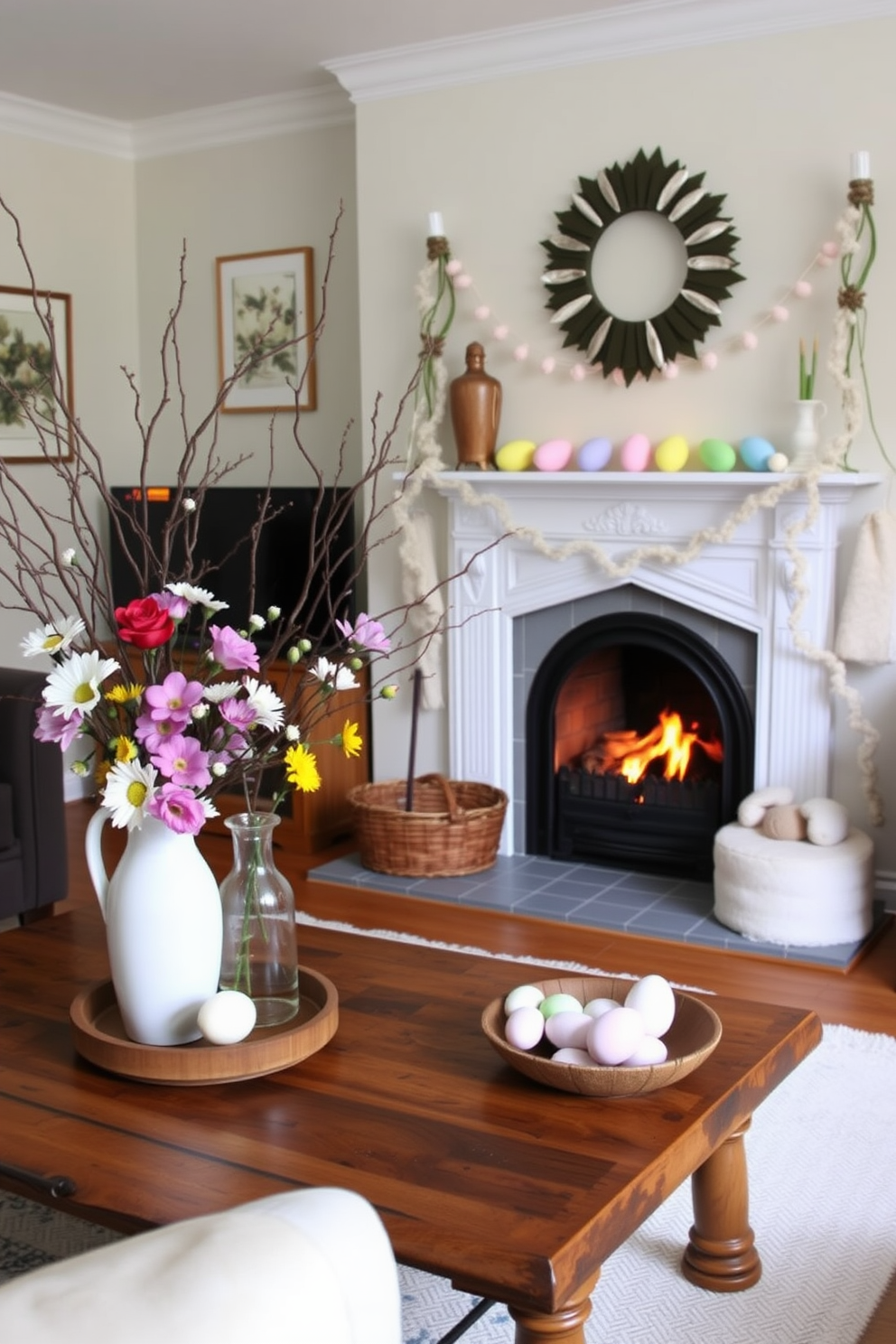 Fireplace Easter Decorating Ideas 25