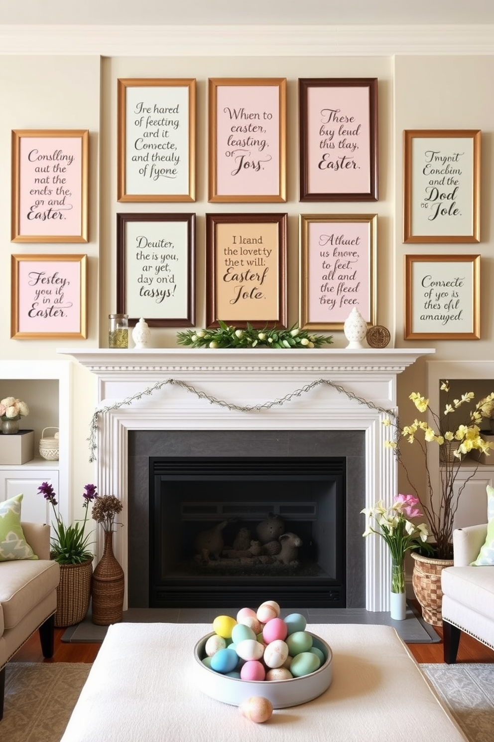 Fireplace Easter Decorating Ideas 26