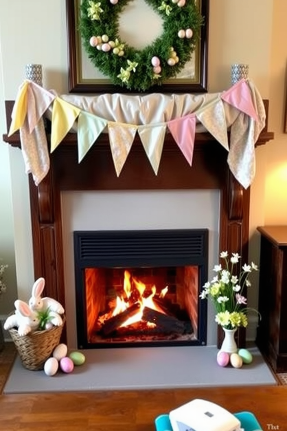 Fireplace Easter Decorating Ideas 29