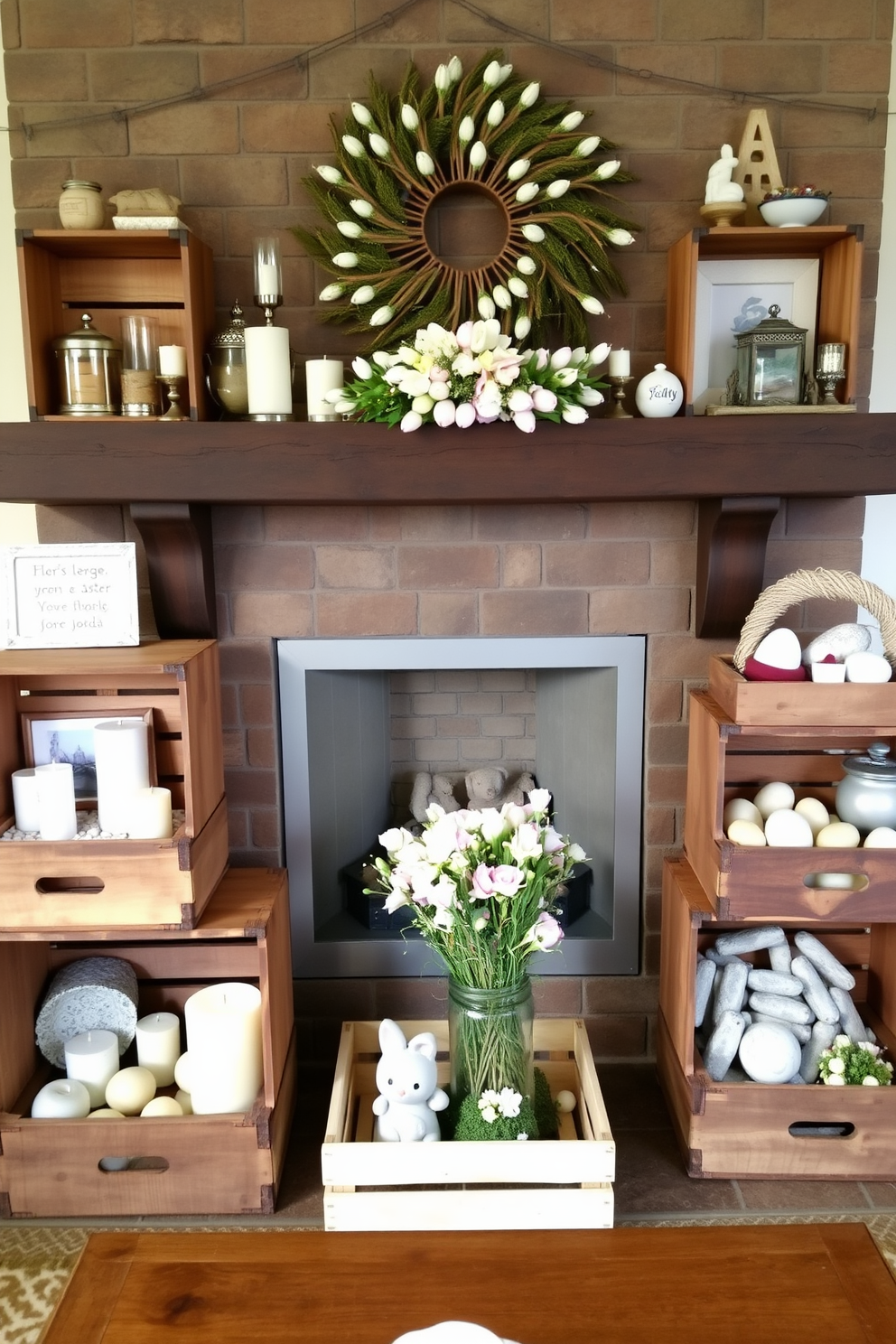 Fireplace Easter Decorating Ideas 6