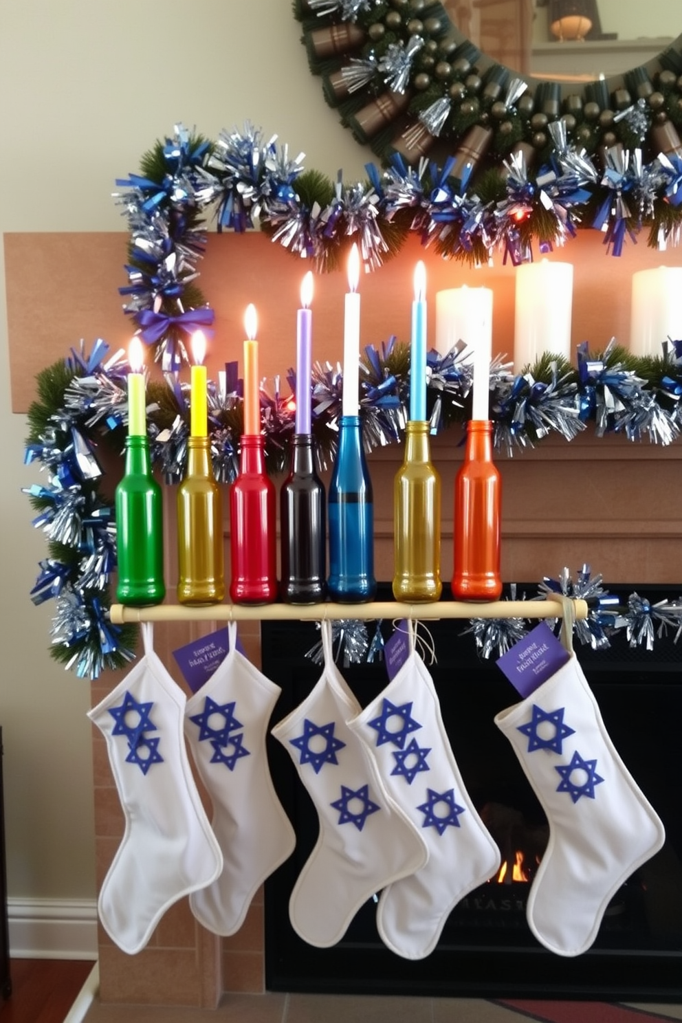 Fireplace Hanukkah Decorating Ideas 10